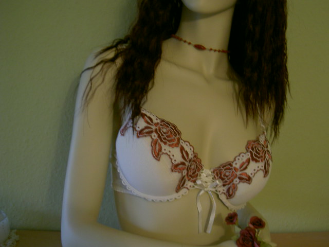 Push-up, 75 B champagner/burgundy